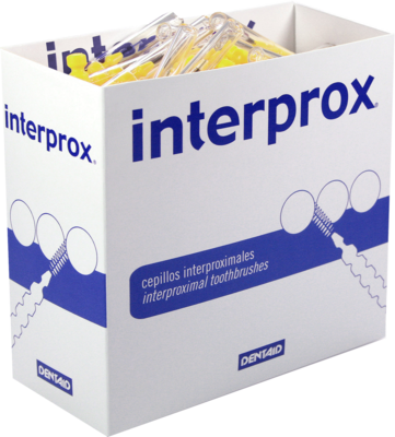 INTERPROX reg mini gelb Interdentalbürste Box