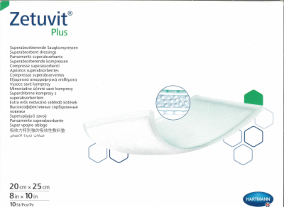 ZETUVIT Plus extrastarke Saugkompr.steril 20x25 cm
