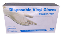 DISPOSABLE VINYL GLOVES XL